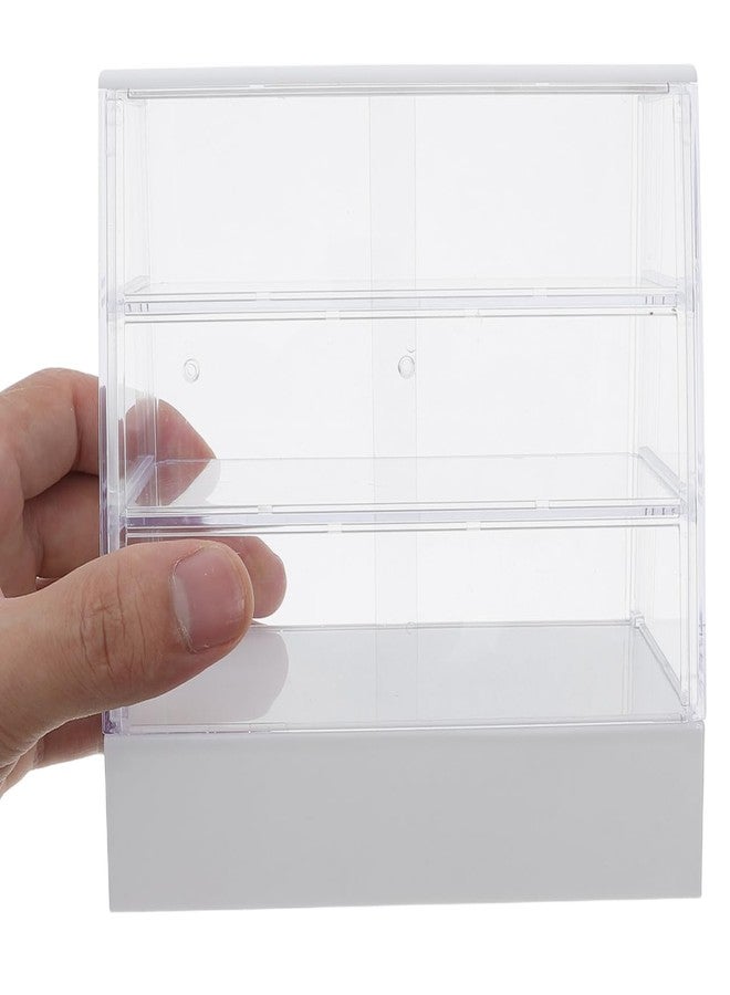 MUCKLILY Dollhouse Bakery Cabinet Model Miniature Cake Display Stand for Dollhouse Decoration Sliding Door Mini Cupboard Ornament for Kitchen Bakery Settings - Image 4